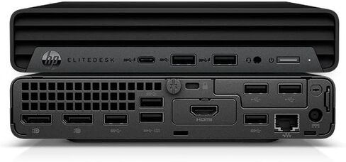كمبيوتر مكتبي HP 2023 Elitedesk 800 G6 Business Mini (Intel i7-10700T 8-Core، ذاكرة الوصول العشوائي 32 جيجابايت، 1 تيرابايت PCIe SSD، Intel UHD 630، WiFi 6، Bluetooth 5.1، RJ-45، USB 3.2، USB 3.1، منفذ العرض، Win 11 Pro ) مع المحور in Kuwait