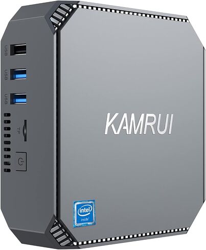 كامروي كمبيوتر صغير بذاكرة RAM 8GB وذاكرة روم 128GB وويندوز 10 برو ومعالج انتل سيليرون J3455 يدعم دقة 4K HD/منفذ HDMI مزدوج وجيجابت ايثرنت ثنائي النطاق للعمل والمدرسة والمنزل in Kuwait