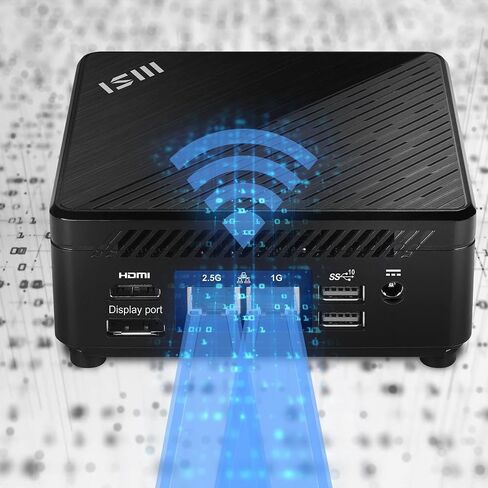 MSI Cubi 5 12M, 0.7L Mini PC, Intel Core i7-1255U, 16GB(8GB*2) Memory, 512GB SSD, WiFi 6, BT 5.2, Duel LAN, Thunderbolt Type C, Black, Windows 11 PRO/3Y Advanced Replacement (12M-027US): Cubi 5 (BLK) in Saudi Arabia
