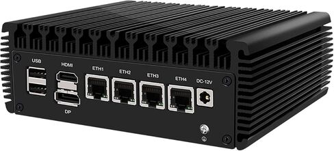 Firewall Appliance 2.5Gbe Intel Celeron N5095 Quad Core, 4*Intel I225-V LAN Fanless Mini PC 8G DDR4 128G M.2 NVMe Support PFSENSE Router/AES-NI/OPNsense in Kuwait