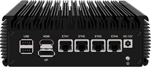 Firewall Appliance 2.5Gbe Intel Celeron N5095 Quad Core, 4*Intel I225-V LAN Fanless Mini PC 8G DDR4 128G M.2 NVMe Support PFSENSE Router/AES-NI/OPNsense in Kuwait