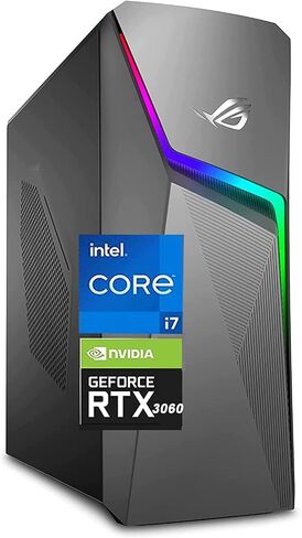 ASUS ROG Strix G10 Gaming Desktop PC, Intel Core i7-11700 Up to 4.9 GHz, NVIDIA GeForce RTX 3060, 32GB RAM, 2TB SSD, HDMI, Windows 11 Home, Bundle with JAWFOAL in Saudi Arabia