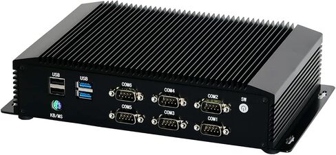 KINGDEL i5 8th Gen. CPU Mini PC, 16GB RAM, 256GB SSD Office Computer, 6xCOM, 4xUSB 3.0, 4xUSB 2.0, 2xLAN, GPIO, HD Port, VGA, Fanless in Saudi Arabia
