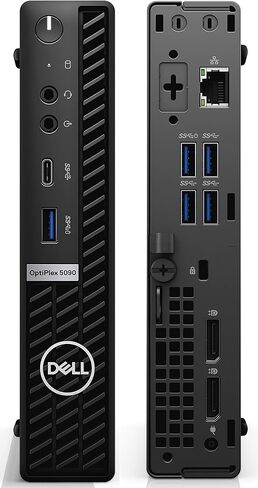 Dell OptiPlex 5090 Mini Desktop PC (Intel i5-10500T 6-Core, 64GB RAM, 1TB PCIe SSD+1TB HDD (2.5), Intel UHD 630, Ethernet LAN (RJ-45), USB 3.2, Display Port, USB KYB & Mouse, Black,Win 11 Pro) in Saudi Arabia