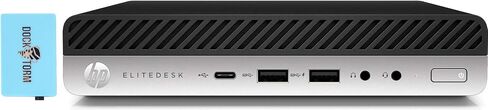 HP EliteDesk 800 G5 Mini Home and Business Desktop (Intel i5-9500T 6-Core, 16GB RAM, 256GB PCIe SSD, Intel UHD 630, WiFi, Bluetooth, 2xUSB 3.1, 2xUSB 3.0, 3 Display Port (DP), Win 10 Pro) with Hub in Saudi Arabia