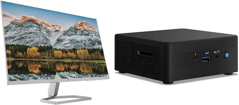 كمبيوتر مكتبي صغير Intel NUC11PAHi5 للمنزل والأعمال i5-1135G7 رباعي النواة، ذاكرة وصول عشوائي 16 جيجابايت، 1 تيرابايت SATA SSD، رسومات مدمجة، WiFi، بلوتوث، HDMI، USB 3.2، Win 11 Pro مع شاشة M27fw 27 بوصة in Saudi Arabia