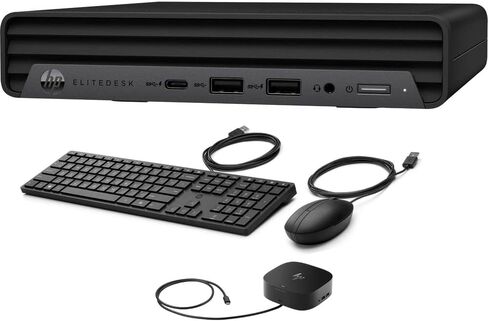 HP Elitedesk 800 G6 Home & Business Mini Desktop (Intel i7-10700T 8-Core, 32GB RAM, 1TB PCIe SSD, Intel UHD 630, WiFi, Bluetooth, USB 3.2, USB 3.1, Win 11 Pro) with G2 Universal Dock in Saudi Arabia