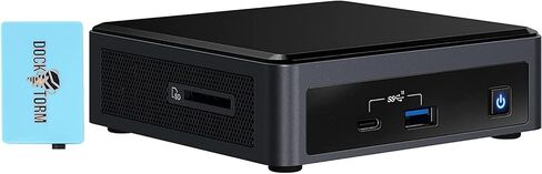 كمبيوتر مكتبي صغير Intel NUC Performance Kit أسود i5-10210U 4-Core يصل إلى 4.2 جيجا هرتز، 64 جيجا بايت رام، 2 تيرابايت m.2 SATA SSD، UHD، WiFi 6، BT 5.2، RJ-45، Thunderbolt 3 (Type-C)، Win 11 برو مع محور Dockztorm in Saudi Arabia