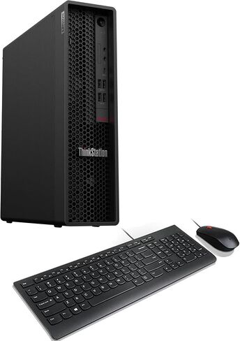 كمبيوتر مكتبي صغير Lenovo ThinkStation P340 SFF للمنزل والأعمال (Intel i5-10500 6-Core، ذاكرة وصول عشوائي 16 جيجابايت، 1 تيرابايت PCIe SSD، Intel UHD 630، USB 3.2، منفذ عرض، بطاقة SD، Win 10 Pro) مع G2 Universal Dock in Saudi Arabia