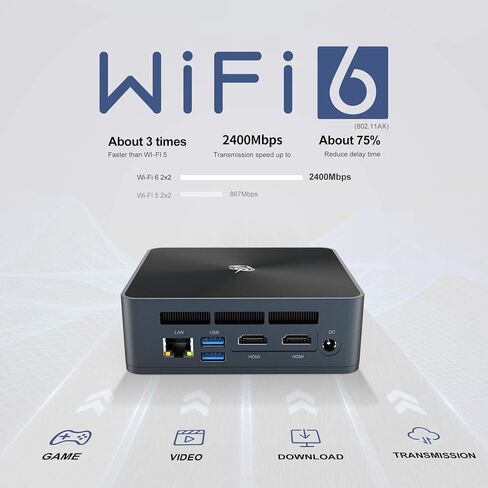 كمبيوتر صغير Beelink SEi10، معالج Intel i3-1005G1 من الجيل العاشر، ذاكرة الوصول العشوائي 8G DDR4/512GB M.2 NVME SSD، يدعم العرض المزدوج، 4K@60 هرتز، WiFi 6، BT5.0، النوع C، ذاكرة الوصول العشوائي/ROM القابلة للتوسيع in Saudi Arabia