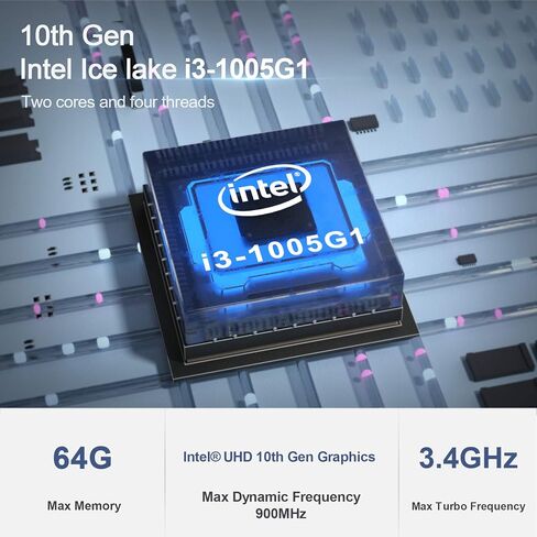 كمبيوتر صغير Beelink SEi10، معالج Intel i3-1005G1 من الجيل العاشر، ذاكرة الوصول العشوائي 8G DDR4/512GB M.2 NVME SSD، يدعم العرض المزدوج، 4K@60 هرتز، WiFi 6، BT5.0، النوع C، ذاكرة الوصول العشوائي/ROM القابلة للتوسيع in Saudi Arabia