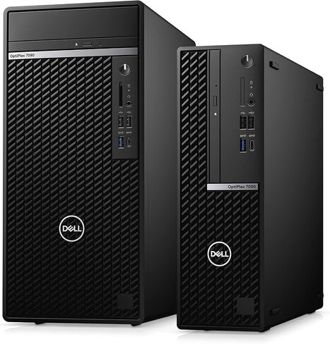 كمبيوتر مكتبي Dell Optiplex 7090 Tower (Intel i7-11700 8-Core 2.50 جيجا هرتز، 32 جيجا رام، 1 تيرابايت PCIe SSD + 1 تيرابايت HDD (3.5)، Intel UHD 750، RJ-45، DVD-RW، USB 3.2، 2 منفذ عرض، أسود ، فوز 11 برو) in Saudi Arabia