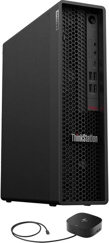 Lenovo ThinkStation P340 SFF Home & Business Mini Desktop (Intel i5-10500 6-Core, 16GB RAM, 256GB SSD, Intel UHD 630, USB 3.2, Display Port, SD Card, Win 10 Pro) with G2 Universal Dock in Saudi Arabia