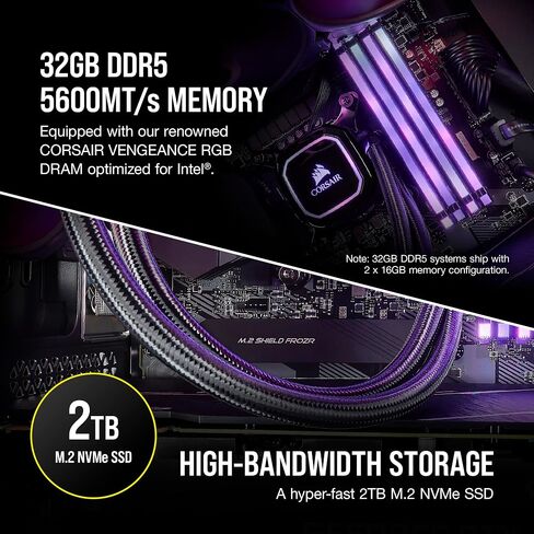 Corsair Vengeance i7300 Series Gaming PC - Air Cooled Intel Core™ i5 12600K CPU - NVIDIA GeForce RTX™ 3060Ti Graphics - 16GB Vengeance DDR4 3200MHz Memory, 1TB M.2 NVMe SSD - Black in Saudi Arabia