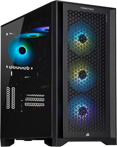 Corsair Vengeance i7300 Series Gaming PC - Air Cooled Intel Core™ i5 12600K CPU - NVIDIA GeForce RTX™ 3060Ti Graphics - 16GB Vengeance DDR4 3200MHz Memory, 1TB M.2 NVMe SSD - Black in Saudi Arabia