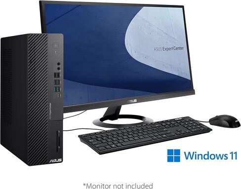 اسس كمبيوتر مكتبي صغير الحجم D700SD من اكسبرت سنتر، انتل كور i5-12400، ذاكرة RAM DDR4 سعة 16GB، SSD بمنفذ PCIe 512GB، TPM، ويندوز 11 برو، اسود، D700SD-XH504 in Kuwait