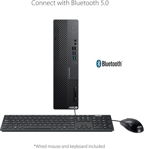 اسس كمبيوتر مكتبي صغير الحجم D700SD من اكسبرت سنتر، انتل كور i5-12400، ذاكرة RAM DDR4 سعة 16GB، SSD بمنفذ PCIe 512GB، TPM، ويندوز 11 برو، اسود، D700SD-XH504 in Kuwait