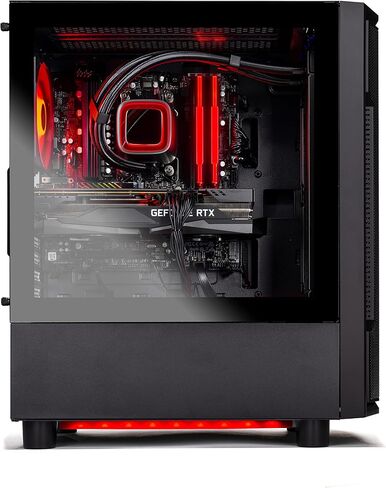Skytech Shadow Gaming PC Desktop – AMD Ryzen 5 7600X 4.7 GHz, RTX 3060 Ti, 1TB NVME SSD, 32G DDR5 RGB, 600W Gold PSU, 240mm AIO, AC Wi-Fi, Windows 11 Home 64-bit in Saudi Arabia