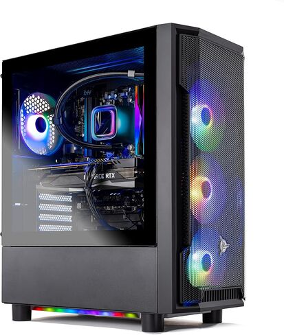 Skytech Shadow Gaming PC Desktop – AMD Ryzen 5 7600X 4.7 GHz, RTX 3060 Ti, 1TB NVME SSD, 32G DDR5 RGB, 600W Gold PSU, 240mm AIO, AC Wi-Fi, Windows 11 Home 64-bit in Saudi Arabia