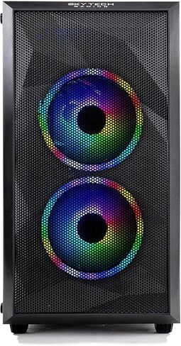 Skytech Shadow Gaming PC Desktop – AMD Ryzen 5 7600X 4.7 GHz, RTX 3060 Ti, 1TB NVME SSD, 32G DDR5 RGB, 600W Gold PSU, 240mm AIO, AC Wi-Fi, Windows 11 Home 64-bit in Saudi Arabia