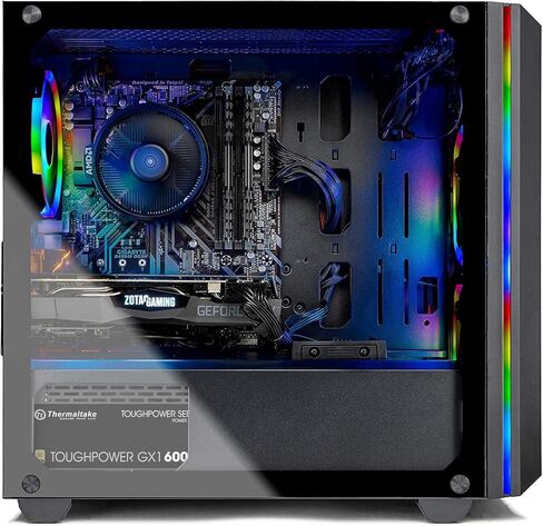 Skytech Shadow Gaming PC Desktop – AMD Ryzen 5 7600X 4.7 GHz, RTX 3060 Ti, 1TB NVME SSD, 32G DDR5 RGB, 600W Gold PSU, 240mm AIO, AC Wi-Fi, Windows 11 Home 64-bit in Saudi Arabia