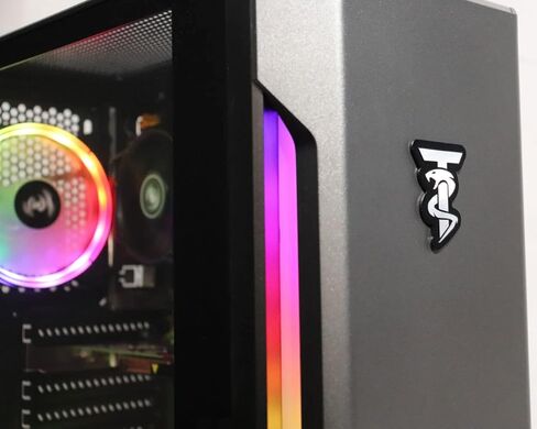 جهاز كمبيوتر مكتبي ViprTech Rebel Gaming PC - AMD Ryzen 5 2600 (12-Core 3.9Ghz)، RTX 2060 6GB, 16GB DDR4 RAM, 512GB NVMe SSD, VR-Ready، تتبع راي ، الجري ، واي فاي ، RGB ، ويندوز 10 برو، ضمان سنة in Kuwait