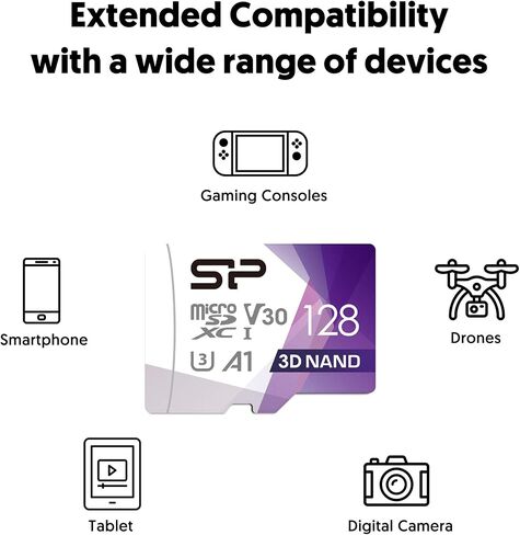 Silicon Power 1TB SDXC Micro SD Card Gaming Memory Card, Compatible with Nintendo-Switch and Steam Deck in Saudi Arabia