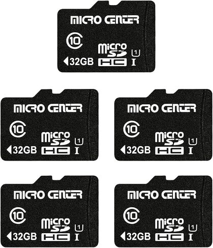 Micro Center 32GB Class 10 MicroSDHC Flash Memory Card with Adapter, 5Pack in Kuwait