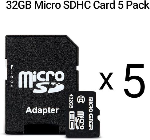 Micro Center 32GB Class 10 MicroSDHC Flash Memory Card with Adapter, 5Pack in Kuwait