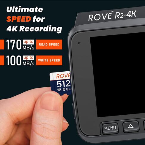 ROVE Ultimate Micro SD Card microSDXC 256GB Memory Card with USB 3.2 Type C Card Reader 512GB 170MB/s C10, U3, V30, 4K, A2 for Dash Cam, Android Smart Phones, Tablets, Games | MicroSDXC, C10 U3 V30 A2, 4K Video Ready, for Dash Cam, Android Smart Phones, T in Kuwait