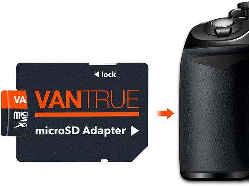 Vantrue 256GB microSDXC UHS-I U3 4K Memory Card with Adapter for Dash Cams | UHS-I U3, 4K UHD video, high speed transfer, monitoring grade, for dash cams, body cams, action cameras, security systems in Saudi Arabia