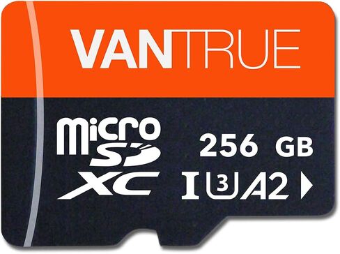 Vantrue 256GB microSDXC UHS-I U3 4K Memory Card with Adapter for Dash Cams | UHS-I U3, 4K UHD video, high speed transfer, monitoring grade, for dash cams, body cams, action cameras, security systems in Saudi Arabia