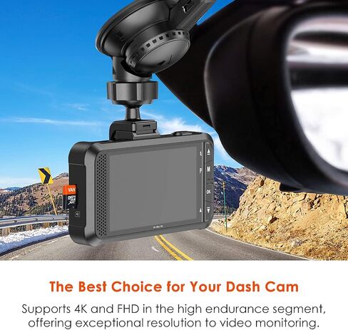 Vantrue 256GB microSDXC UHS-I U3 4K Memory Card with Adapter for Dash Cams | UHS-I U3, 4K UHD video, high speed transfer, monitoring grade, for dash cams, body cams, action cameras, security systems in Saudi Arabia