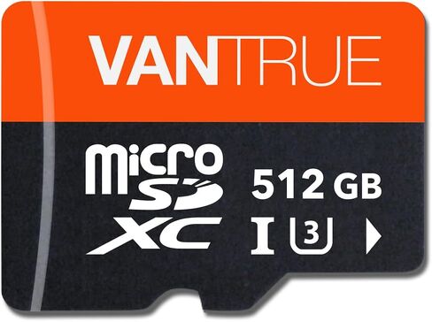 Vantrue 256GB microSDXC UHS-I U3 4K Memory Card with Adapter for Dash Cams | UHS-I U3, 4K UHD video, high speed transfer, monitoring grade, for dash cams, body cams, action cameras, security systems in Saudi Arabia