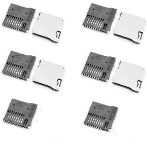 10 قطع زنبركية محملة بالدفع/دفع مايكرو اس دي بطاقة الذاكرة ترانسفلاش فتحة المقبس in Kuwait