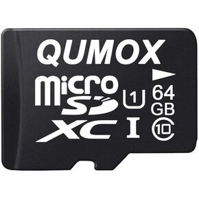 QUMOX 64GB Micro SD Memory Card Class 10 UHS-I 64 GB HighSpeed Write Speed 40MB/S Read Speed Upto 80MB/S in Kuwait