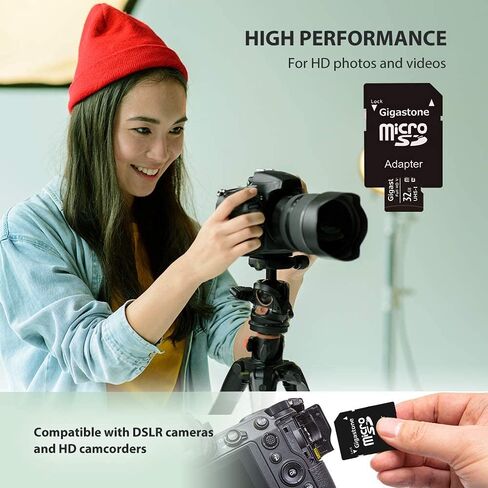 [Gigastone] 8GB 5-Pack Micro SD Card, Full HD Video, Surveillance Security Cam Action Camera Drone, 85MB/s Micro SDHC Class 10, with Adapters in Kuwait