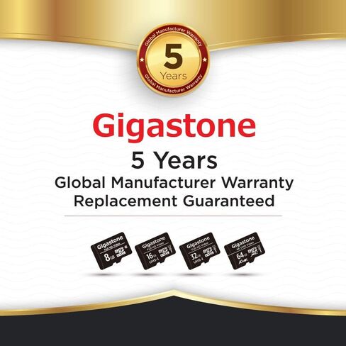 [Gigastone] 8GB 5-Pack Micro SD Card, Full HD Video, Surveillance Security Cam Action Camera Drone, 85MB/s Micro SDHC Class 10, with Adapters in Kuwait