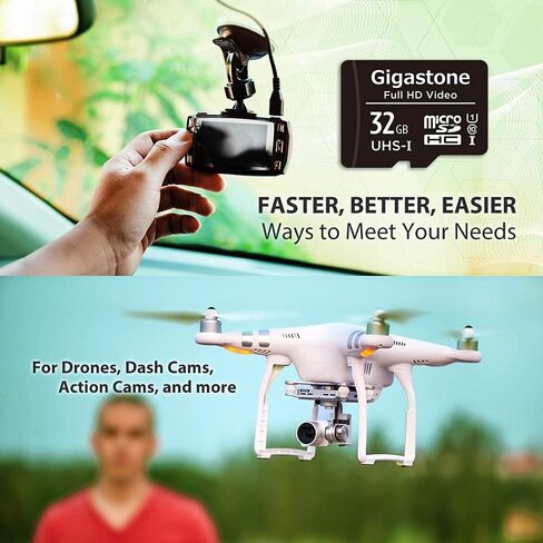 [Gigastone] 8GB 5-Pack Micro SD Card, Full HD Video, Surveillance Security Cam Action Camera Drone, 85MB/s Micro SDHC Class 10, with Adapters in Kuwait