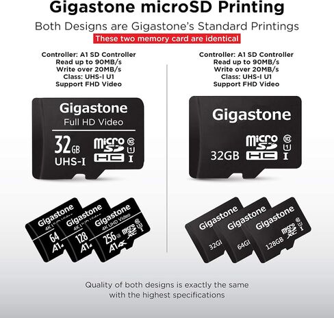 [Gigastone] 8GB 5-Pack Micro SD Card, Full HD Video, Surveillance Security Cam Action Camera Drone, 85MB/s Micro SDHC Class 10, with Adapters in Kuwait
