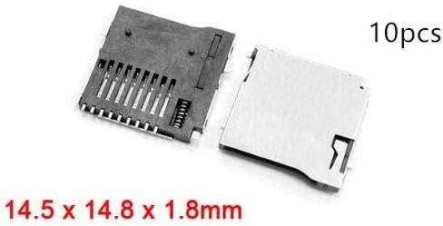 10 قطع زنبركية محملة بالدفع/دفع مايكرو اس دي بطاقة الذاكرة ترانسفلاش فتحة المقبس in Kuwait
