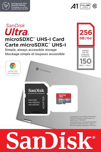 SanDisk 128GB Ultra microSD UHS-I Card for Chromebooks - Certified Works with Chromebook with SanDisk MobileMate USB 3.0 microSD Card Reader in Kuwait