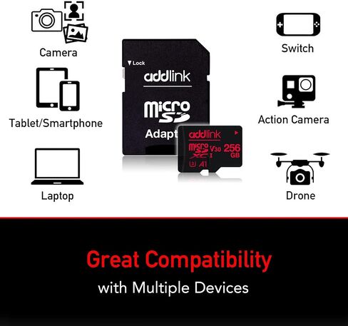 addlink 512GB Gaming microSD Express Card for Nintendo-Switch 2, Speed Up to R/W 880/750 MB/s MicroSDXC Express Memory, ROG Ally, Steam Deck, Camera UHS-I, C10, U3, V30, Full HD 4K in Kuwait