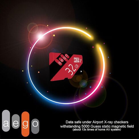 بطاقة AEGO Micro SD سعة 32 جيجابايت بطاقة SD صغيرة UHS-1 فئة 10 بطاقة ذاكرة microsd سعة 32 جيجابايت للكمبيوتر اللوحي مع محول-U1 سعة 32 جيجابايت in Kuwait