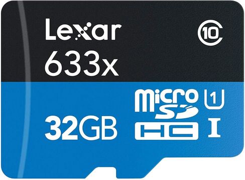 حزمة Lexar مكونة من 4 بطاقات ذاكرة MicroSDHC UHS-I عالية الأداء 633 × 32 جيجابايت (إجمالي 128 جيجابايت) مع محول SD LSDMI32GBBNL633A مع قارئ SD وحقيبة تخزين من Deco Gear + قطعة قماش من الألياف الدقيقة وملحقاتها in Saudi Arabia