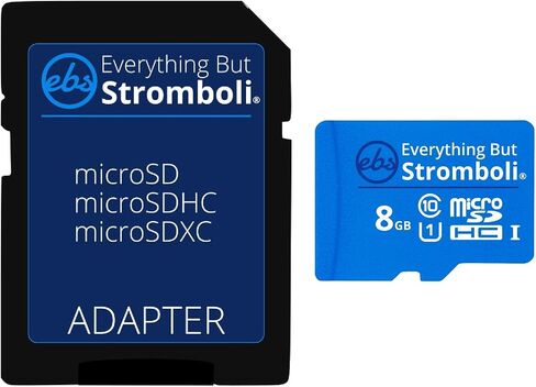 كل شيء ولكن بطاقة ذاكرة Micro SD سعة 8 جيجابايت من Stromboli مع محول (عبوة من قطعتين) فئة 10، U1، UHS-1، بطاقة TF Micro SDHC لهاتف Samsung Galaxy المتوافق أو الكمبيوتر اللوحي، كاميرا Dash Cam، كاميرا الحركة، كاميرا الأمان in Saudi Arabia