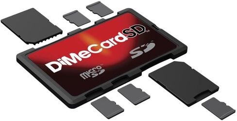 DiMeCard-SD: SD + microSD Memory Card Holder (credit card size holder, writable label) in Saudi Arabia