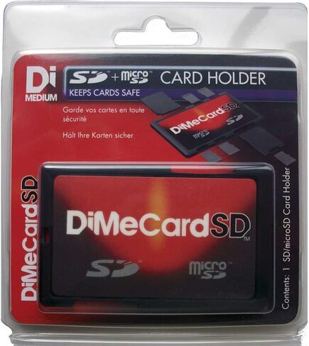 DiMeCard-SD: SD + microSD Memory Card Holder (credit card size holder, writable label) in Saudi Arabia
