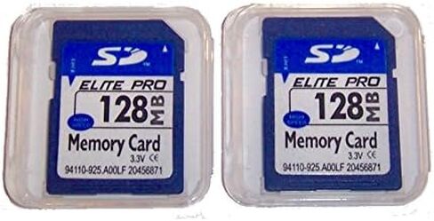 ايليت ميموري قطعتان من بطاقات الذاكرة 128 ميجابايت متوافقة مع بطاقات SD سعة 128 ميجابايت، عبوتان من بطاقات الذاكرة وحافظات مع قماش من المايكروفايبر، متوافقة مع جميع اجهزة SD in Kuwait