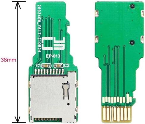 Cablecc TF مايكرو SD ذكر موسع إلى بطاقة SD أنثى تمديد محول PCBA SD/SDHC/SDXC UHS-III UHS-3 UHS-2 in Kuwait
